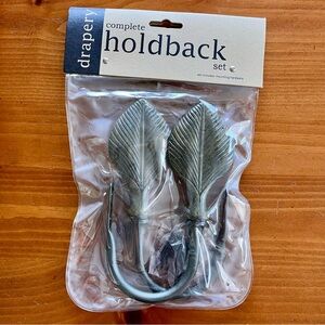 Palm Leaf Drapery Complete Holdback Set